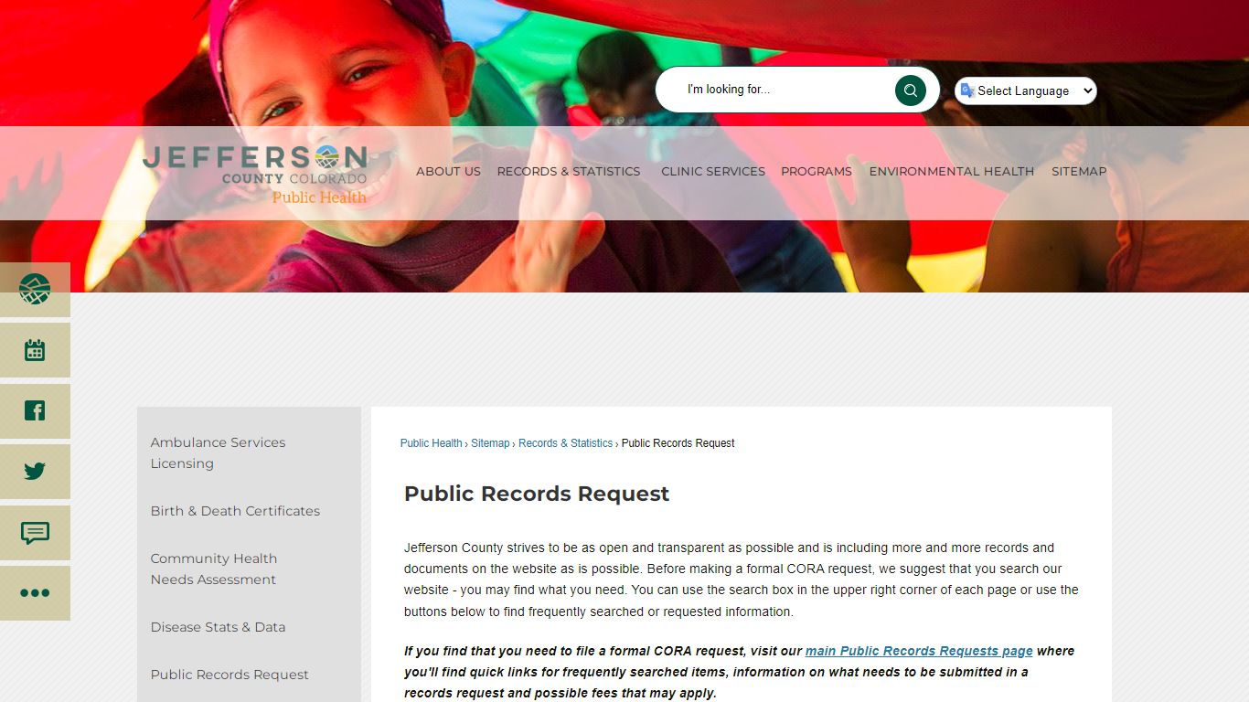 Public Records Request | Jefferson County, CO